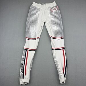 Christian Dior Dior Alps Y2K Rare Knit Ski Leggings Pants White Red Blue Italy
